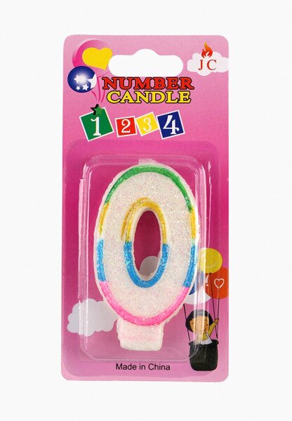 Свічка для торта Цифра 0 (2000904452736)
