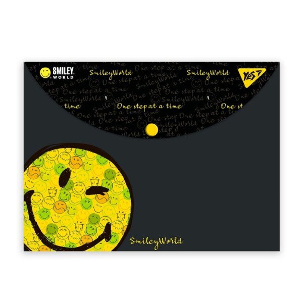 Папка-конверт на кнопці А4 YES Smiley World 492016 (5060934562406)(SC)