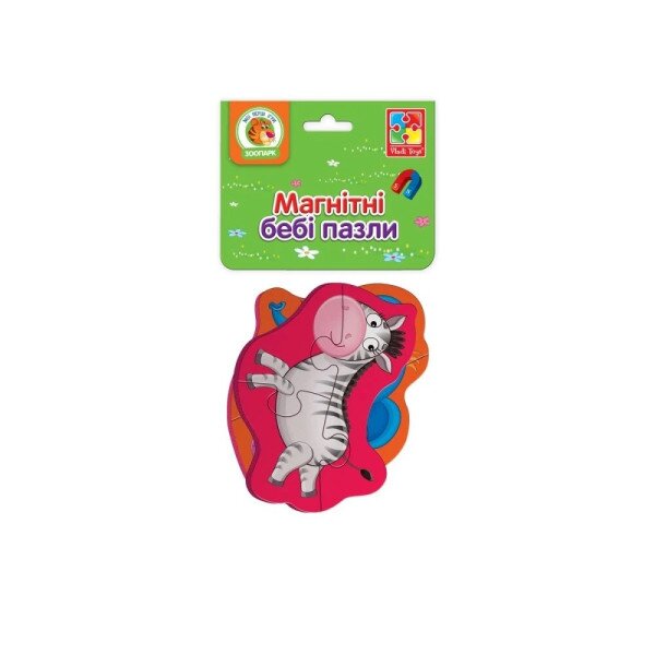 Беби пазлы магнитные &quot;Слоник и зебрик&quot; Vladi Toys VT3208-12 (4820195058855)