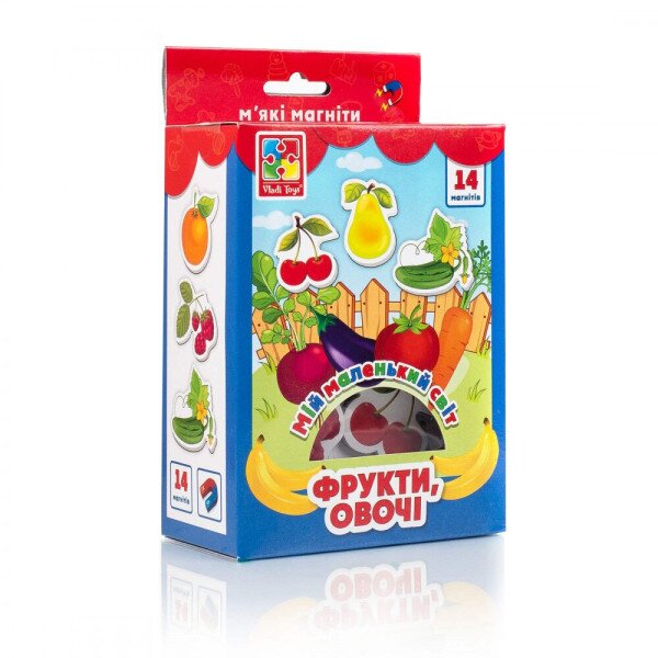 Игра VLADI TOYS VT3106-11 Мой маленький мир на магнитах. Фрукты, овощи
