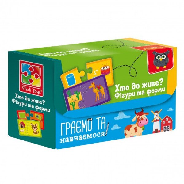 Пазлы &quot;Найди пару. Кто где живет? На что похоже?&quot; Vladi Toys VT5003-03 (4820234764068)
