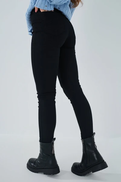 Купить Джинсы Slim Fit женские On me 2856 baza 32 Черный (2000989492214D) Артикул: 2000989492214 Фото №3