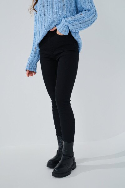 Джинси Slim Fit жіночі On me 2856 baza 32 Чорний (2000989492214D)