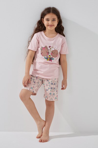 Піжама для дівчинки Mini Moon 6374 110 см Рожевий