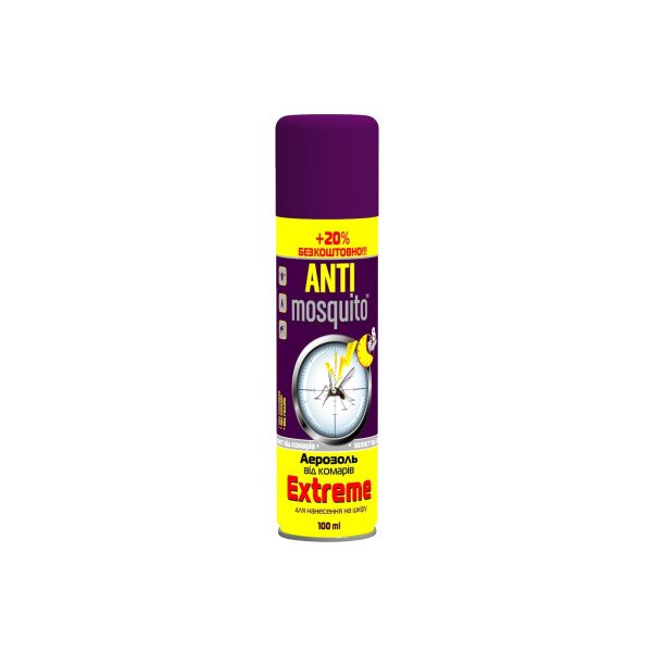 Аэрозоль от комаров Anti mosquito Extreme 90412 100 мл (4820214190412)