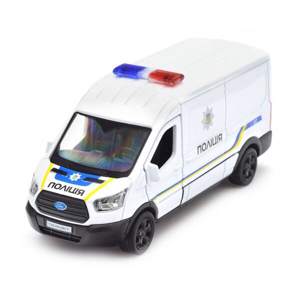 Автомодель Ford Transit Van Поліція TechnoDrive 250343U Білий (4895065079391)