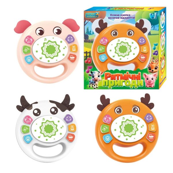 Барабан музыкальный Коровка WToys 84480 Разноцветный