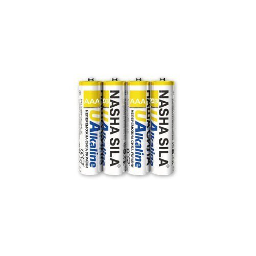 Батарейка НАША СИЛА LR03 Alkaline 4 в шрінку 3114 (6922363162949)