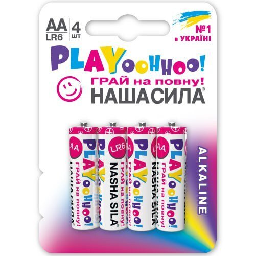 Батарейка НАША СИЛА PLAY AA (LR6) 4 на блістері 3106 (6922363163106)