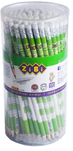 Олівець графітовий ZiBi Kids Line Table ZB2314 з гумкою HB (4823078945204)(SC)
