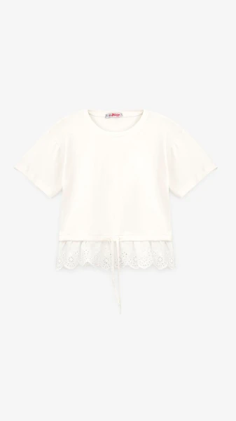 Блуза трикотажная для девочки Aura Style 862 116 см Молочный