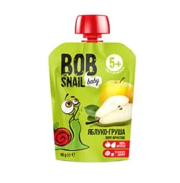 Bob Snail пюре дит. яблучно-грушеві 90г 3011 П (4820219343011)