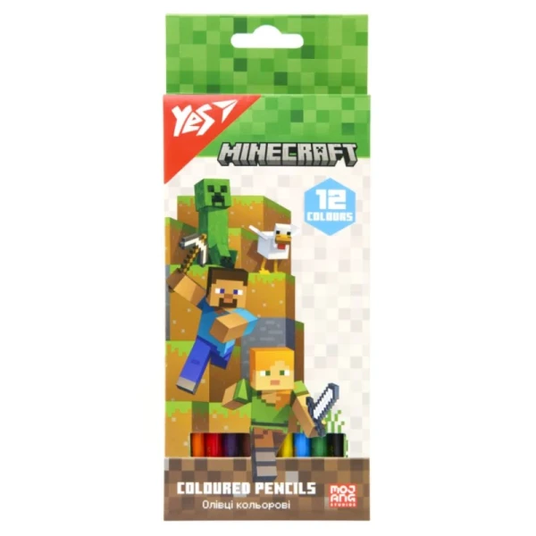 Карандаши цветные &quot;Minecraft&quot; YES 290760 12 цветов Разноцветный