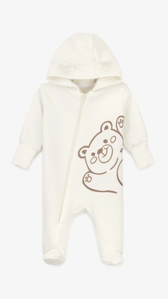 Человечек Медвежонок флисовый для девочки Baby Life 22-05 68 см Оливковый