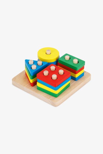 Деревянная игрушка Геометрика JHTOY-505 Разноцветный