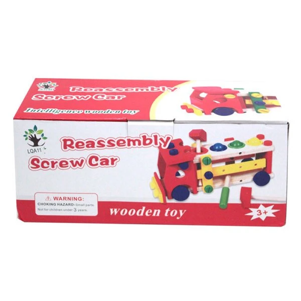 Деревянная игрушка стучалка-машинка LQA11 (6961010403561)