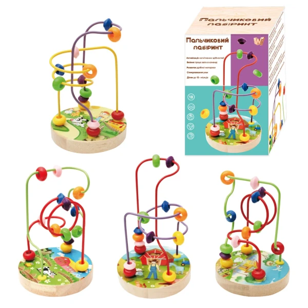 Деревянный пальчиковый лабиринт Мужчина WToys 37800 Разноцветный