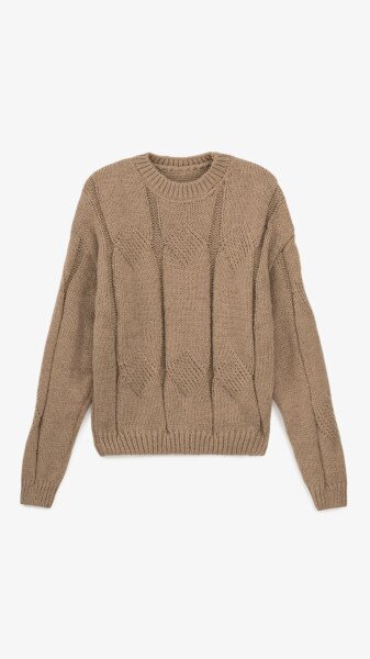 Джемпер однотонный женский 0725 One Size Бежевый