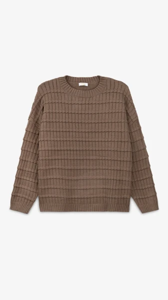 Джемпер однотонний жіночий On me 9128-1 One Size Капучино