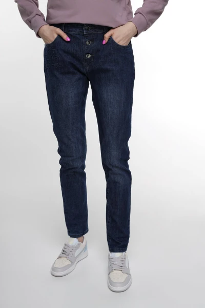 Джинси Mom Fit жіночі 2292 25 Синій (2000989551409D)