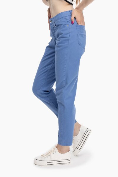 Джинси Mom fit жіночі Karol D-315 34 Блакитний (2000989692508D)