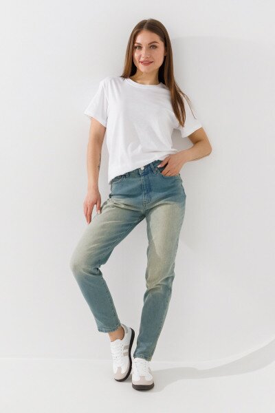 Купити Джинси Mom Fit жіночі Zeo Basic 4155 34 Синій Артикул: 2000990955197 Фото №1