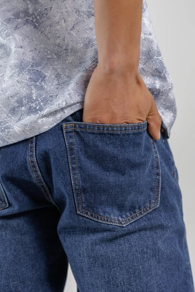 Купить Джинсы Regular Fit мужские Ren Tomogo DM-1 30 Темно-синий Артикул: 2000990274007 Фото №3
