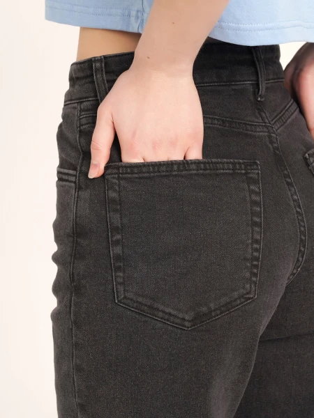 Купить Джинсы Regular fit женские LAWA WBC02367 34 Графитовый Артикул: 2000990481351 Фото №4