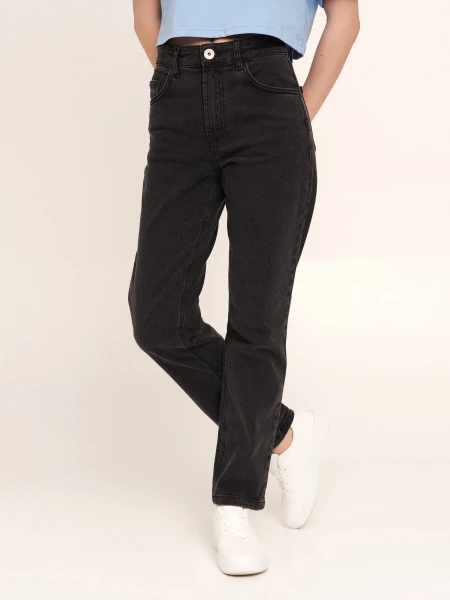 Купить Джинсы Regular fit женские LAWA WBC02367 34 Графитовый Артикул: 2000990481351 Фото №3