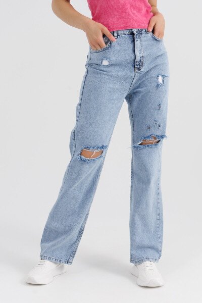 Джинсы Regular fit женские Park karon T076 28 Голубой (2000990622532S)
