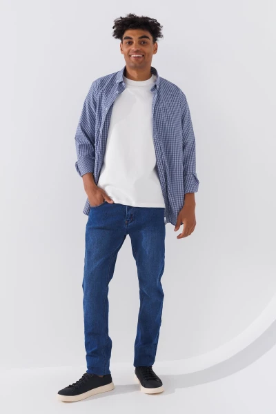 Джинси Slim Fit чоловічі 2271 27 Синій (2000990729361D)
