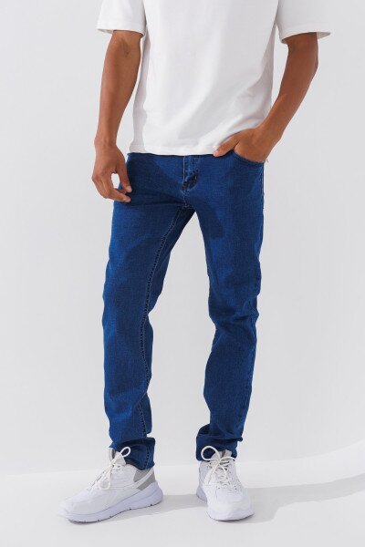 Купити Джинси Slim Fit чоловічі 2323 27 Синій (2000990729521D) Артикул: 2000990729521 Фото №3