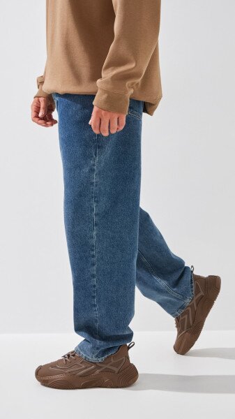 Купить Джинсы Baggy Fit мужские 5666 33 Синий Артикул: 2000999191077 Фото №4
