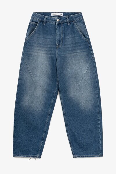 Купити Джинси Baggy жіночі On me 4631 36 Синій Артикул: 2000991070998 Фото №1
