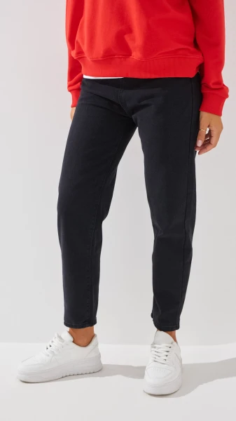 Купить Джинсы Mom Fit женские 1908 S Черный Артикул: 2000999193132 Фото №2
