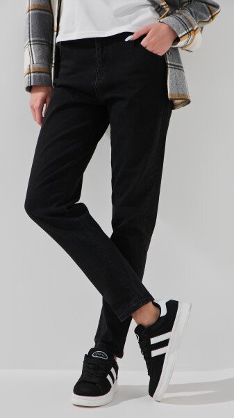 Купити Джинси Mom Fit жіночі 3017 25 Чорний Артикул: 2000999186509 Фото №2