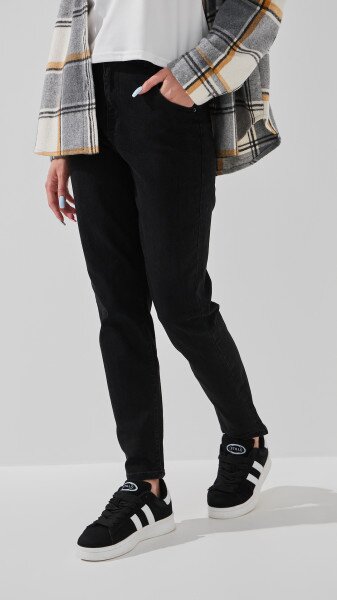 Купити Джинси Mom Fit жіночі 3017 25 Чорний Артикул: 2000999186509 Фото №4