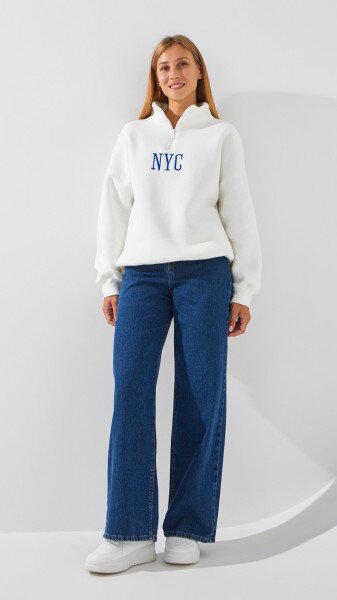Купити Джинси Mom Fit жіночі On me 4960 36 Синій Артикул: 2000999263859 Фото №1