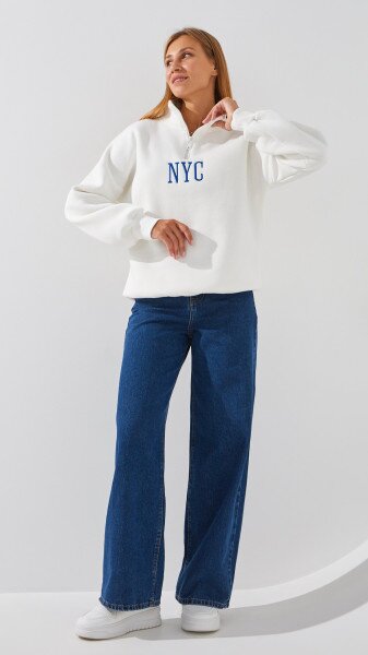 Купити Джинси Mom Fit жіночі On me 4960 36 Синій Артикул: 2000999263859 Фото №3
