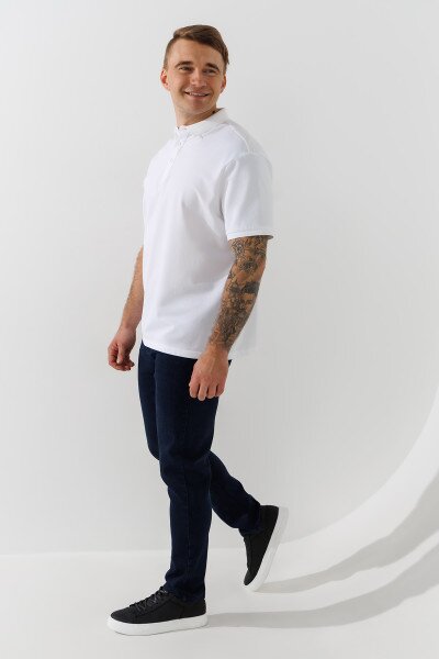 Купити Джинси Slim Fit чоловічі  889 29 Темно-синій Артикул: 2000991003415 Фото №3