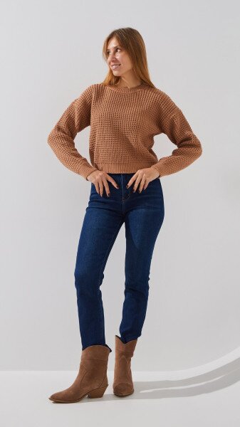 Купить Джинсы Slim Fit женские Vindasion 4017 25 Синий Артикул: 2000999306082 Фото №2