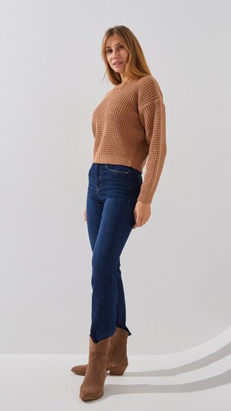 Купить Джинсы Slim Fit женские Vindasion 4017 25 Синий Артикул: 2000999306082 Фото №3