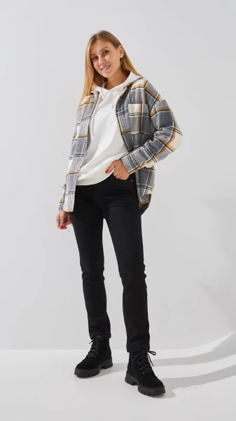 Купить Джинсы Slim Fit женские Vindasion 4030 25 Черный Артикул: 2000999306167 Фото №3