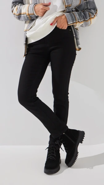 Купить Джинсы Slim Fit женские Vindasion 4030 25 Черный Артикул: 2000999306167 Фото №4