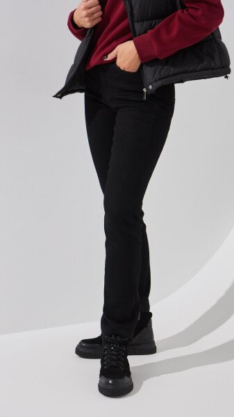 Купить Джинсы Slim Fit женские Vindasion 4031 25 Черный Артикул: 2000999308116 Фото №4