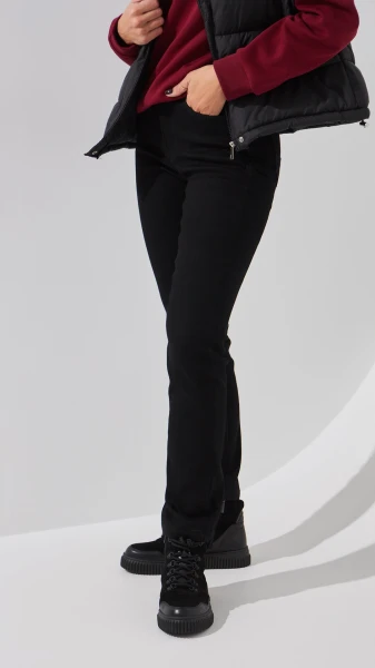 Купить Джинсы Slim Fit женские Vindasion 4031 25 Черный Артикул: 2000999308116 Фото №4