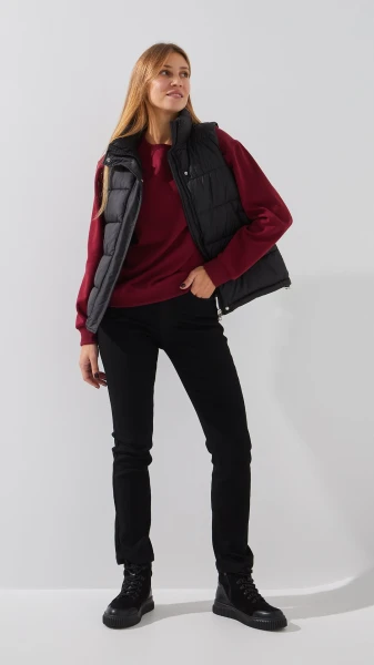 Купить Джинсы Slim Fit женские Vindasion 4031 25 Черный Артикул: 2000999308116 Фото №3
