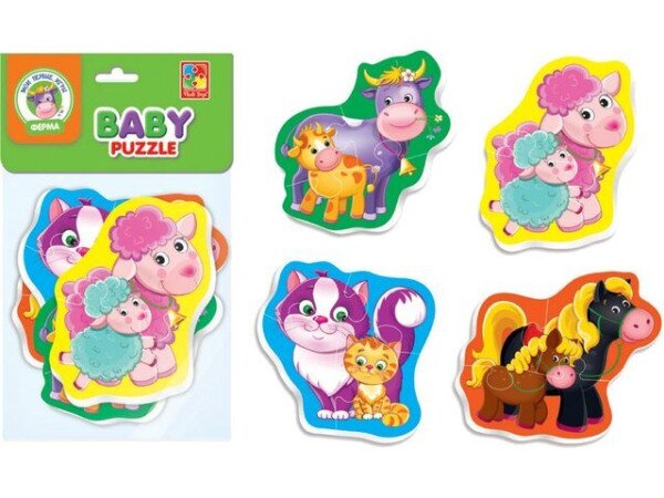 Беби пазлы Vladi Toys «Мама и малыш» VT1106-97 Разноцветный