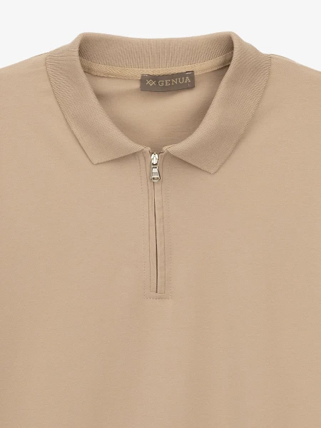 Купить Футболка однотонная мужская GENUA G01215-0008 XL Бежевый Артикул: 2000999632860 Фото №2