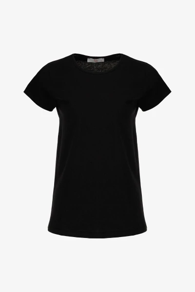 Футболка однотонная женская On me 24408 XL Черный